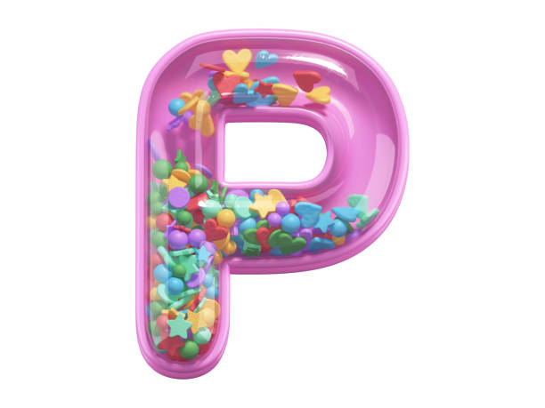 istock Pink toy font. Letter P. 1340558781