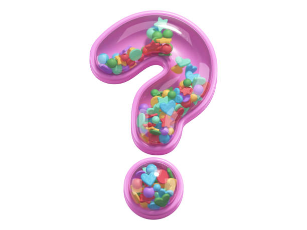 istock Pink toy font. Question symbol. 1340559158