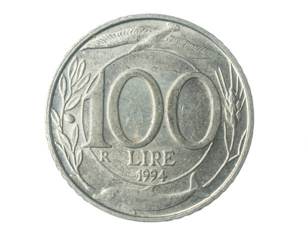 istock Italy 100 lire coin on a white isolated background 1340559240