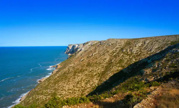 Cabo san Antonio Cape in Denia and Javea of Alicante in spain