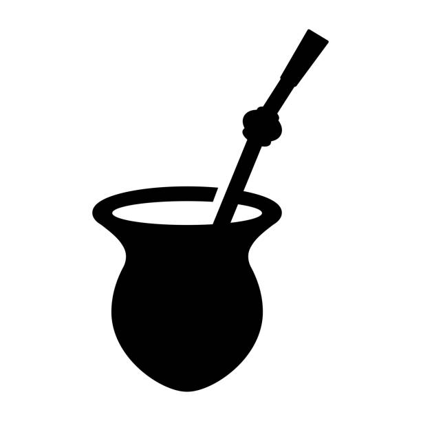 Kill him. Chimarrão Gaucho. Cuia with pump. Traditional South American Hot drink. gaucho stock illustrations