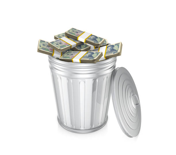 istock Yen money garbage trash 1340563583