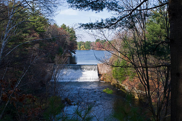 Glen Loch Dam in Chippewa Falls stock photo