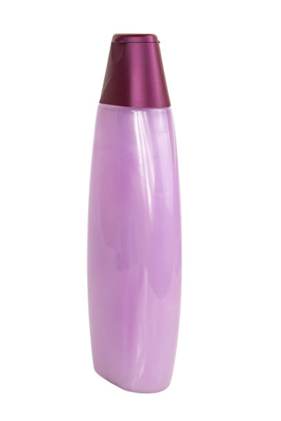istock Violet purple shampoo gel bottle isolated on the white background 1340565299