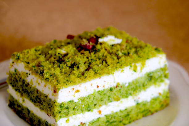 istock A beautiful green piece of spinach pie. 1340565302