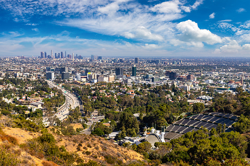 Panoramic view of Los Angeles, California, USA