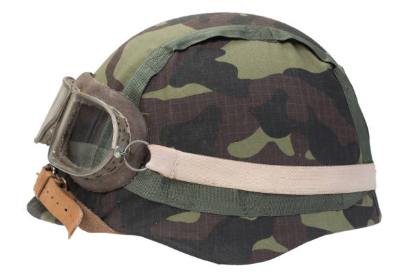 istock soviet army steel helmet with protective goggles and camouflage cover 1340572909