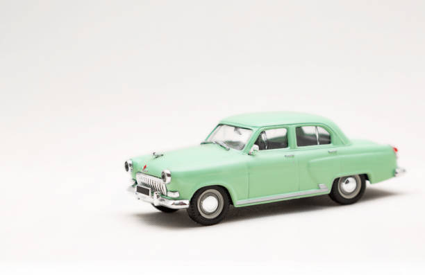 istock Toy small model of a retro car 1340575261