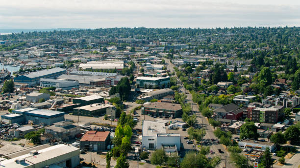istock Aerial View of Ballard, Seattle 1340575669