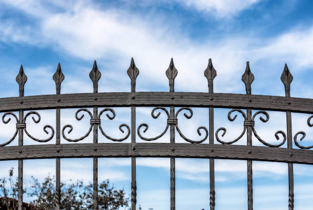 istock Wrought Iron Fence 1340576616