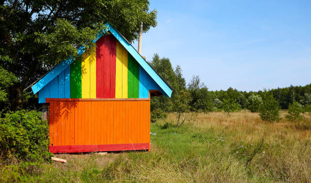 istock Scandinavian architecture, a small house in the province. 1340581515