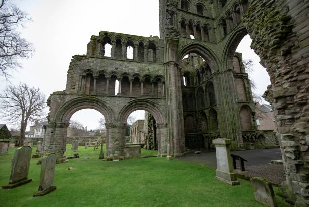 istock Arches & Cemetery In Old Church Ruin. 1340584063