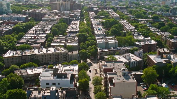 istock Streets of Crown Heights - Drone Shot 1340584979