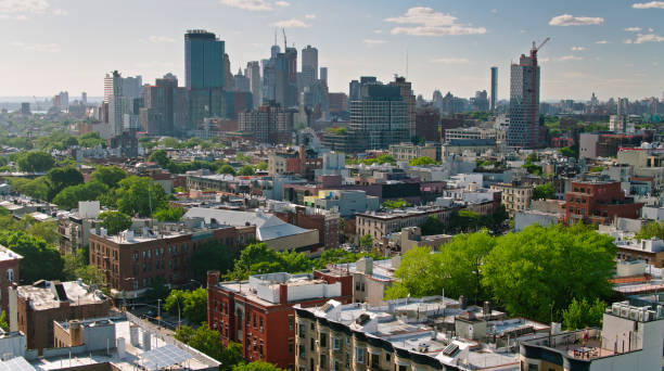 istock Drone Shot of Downtown Brooklyn from Crown Heights 1340584991