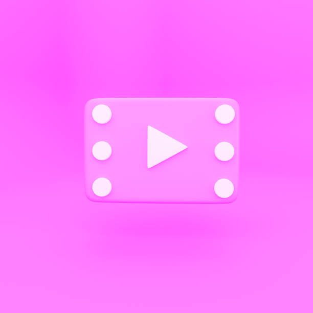 istock minimal film Cinema play icon isolated. 3d rendering 1340585192