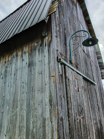 Barn with old light.