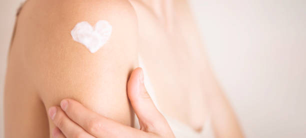 istock Woman gently cares for her body. 1340591381