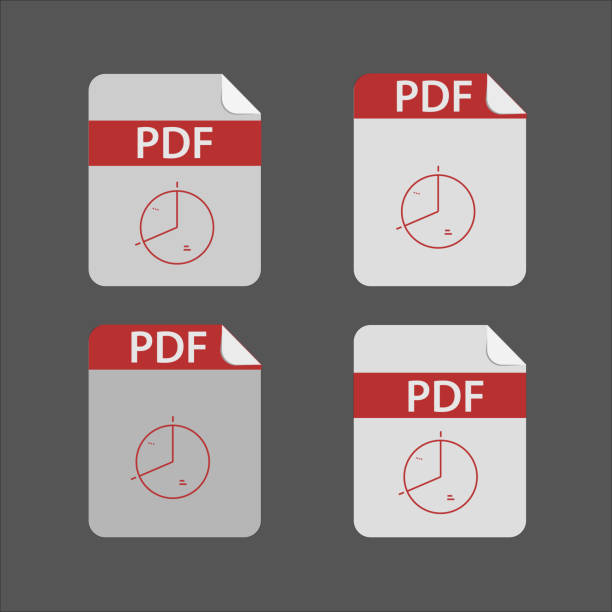 ilustrações, clipart, desenhos animados e ícones de design plano com arquivos pdf baixar documento, ícone,conjunto de símbolos, ilustração do elemento de design vetorial - symbol computer icon ring binder file