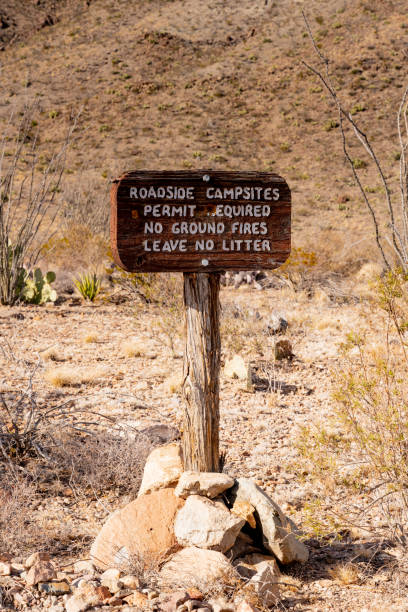 istock Roadsite Campsites Sign In Big Bend 1340594767