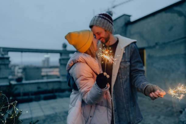 istock Celebrating Christmas on a rooftop terrace 1340598126
