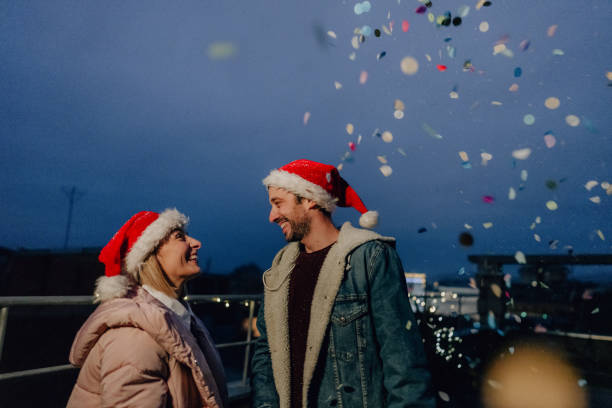 istock Celebrating Christmas on a rooftop terrace 1340598925