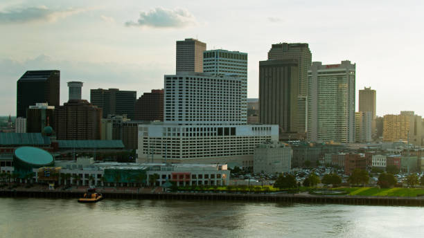 istock New Orleans Waterfront at Sunset - Drone Shot 1340600533