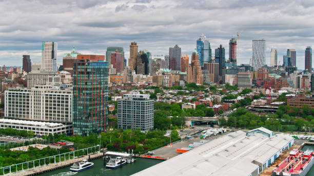 istock Aerial View of Brooklyn from Over the Waterfront 1340602430