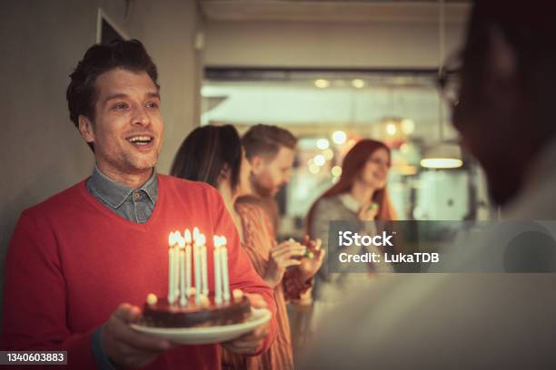 Bday Surprise For A Colleague Stock Photo - Download Image Now - Friendship, Multiracial Group, Professional Occupation