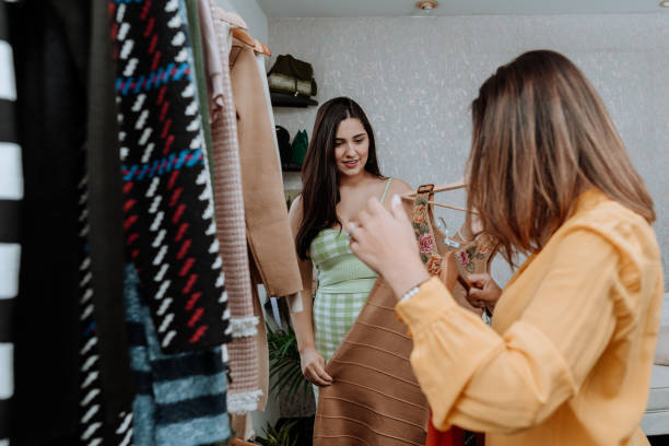 istock Woman buying clothes 1340611741