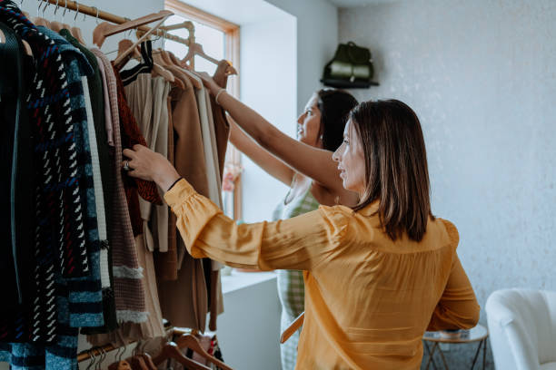 istock Woman buying clothes 1340611744