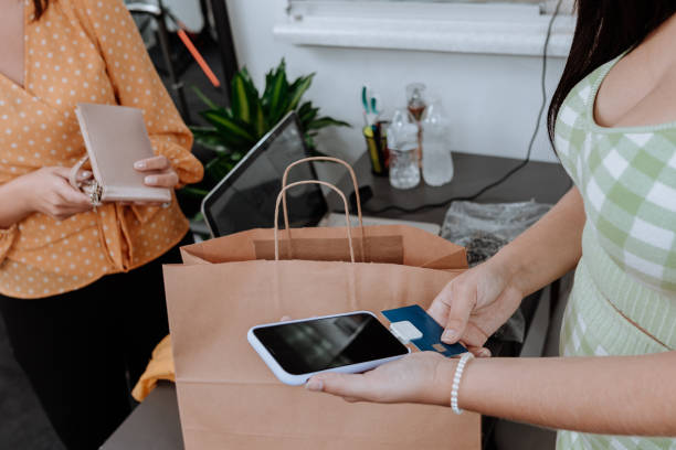 istock Woman buying clothes 1340611786