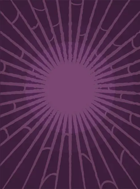 Vector illustration of Purple Background Decorated with Radial Spider Web Design