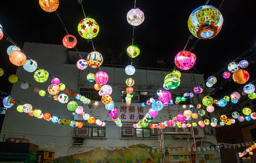 2021 Sept 13,Hong Kong.Tai 0 Lanterns Festival 2021 for Mid-autumn celebration in Tai O ,
Hong Kong