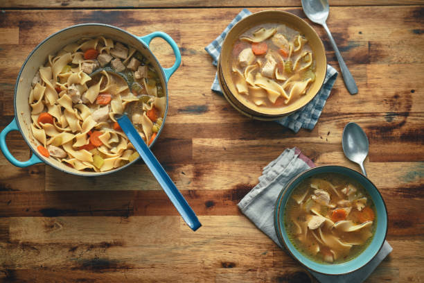 istock Chicken Noodles Soup with Fresh Vegetables 1340640555