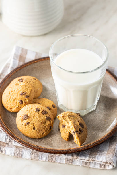 istock Sweet chocolate cookies. Tasty biscuits. 1340644385