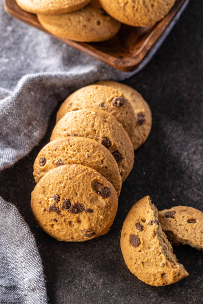 istock Sweet chocolate cookies. Tasty biscuits. 1340644428