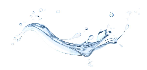 istock Splashing of water abstract background, 3d rendering 1340647442