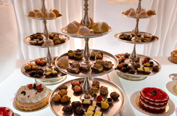 istock Assortment of pastries on cake stand 1340654820