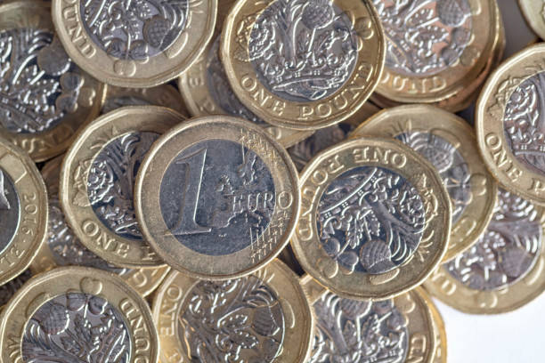 istock One pound coins and euro 1340662398