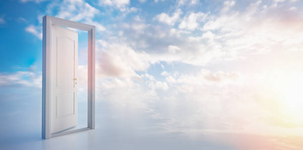 istock Open door to hope, new life, change 1340665418