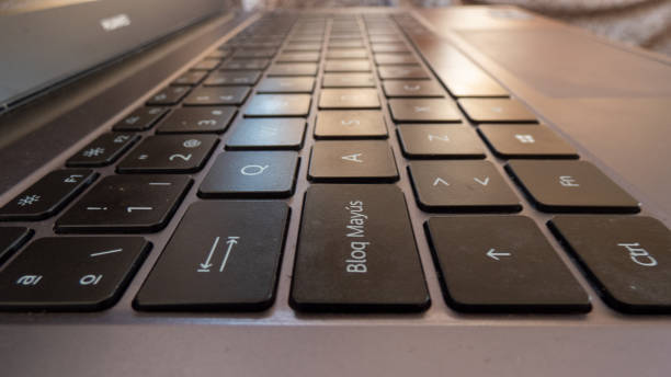 istock laptop keyboard in black with spanish language 1340668867