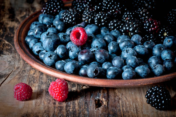 istock Still life of ripe summer berries 1340670352