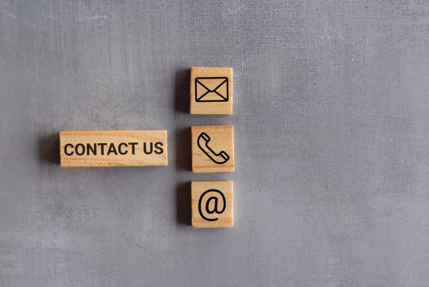 istock Business concept., Contact us text and icon 1340672398