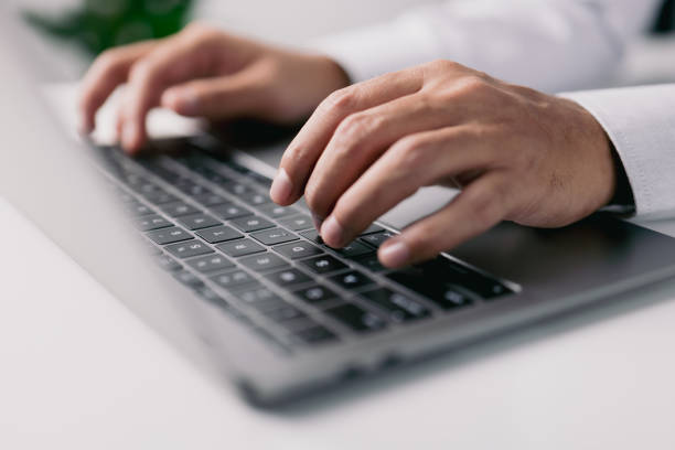 istock Businessman Working job in office, Working on laptop computer 1340675296