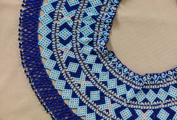 istock traditional clothes and beaded jewelry. traditional ornaments and patterns. handmade. 1340675504