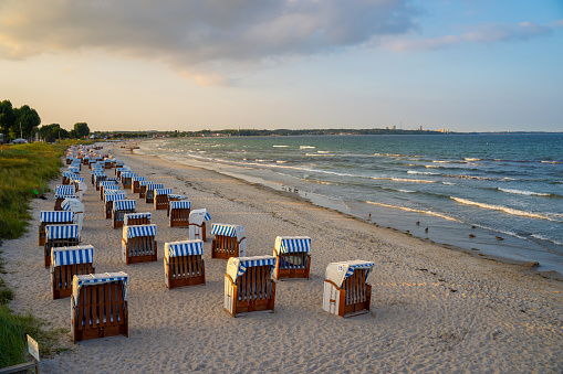 Beatiful Sunset in Scharbeutz on the Baltic coast.