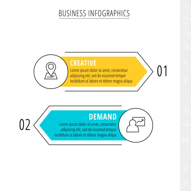 최소 인포그래픽 서클 - planning organization choice business stock illustrations