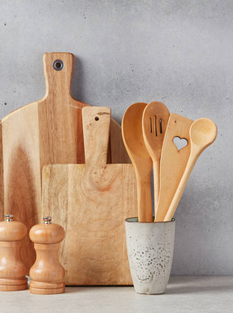 istock Wooden kitchen utensils close-up 1340682481