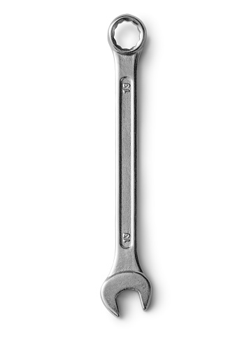 Work Tools: Spanner Isolated on White Background