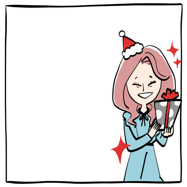 istock a gift box with ribbon from girl santa 1340683934